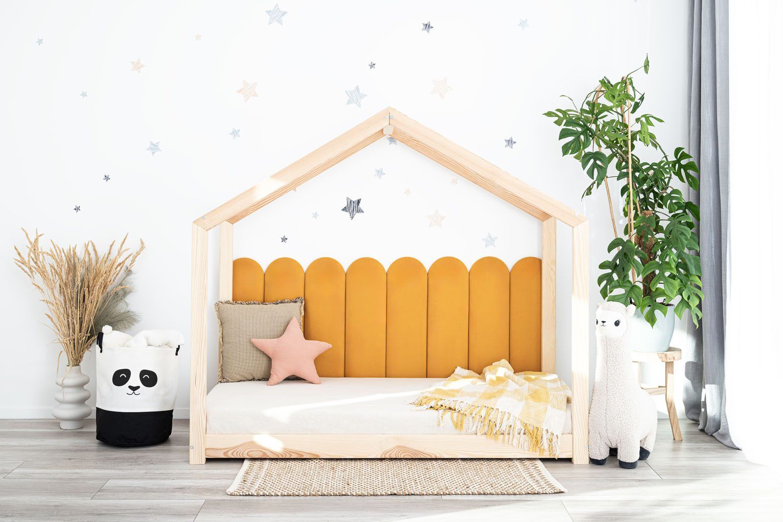 Gepolsterte Wandpaneele - Ladyfingers - Sunny yellow 48