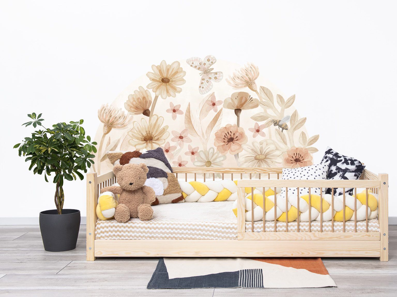 Wandaufkleber Wiese Halbkreis