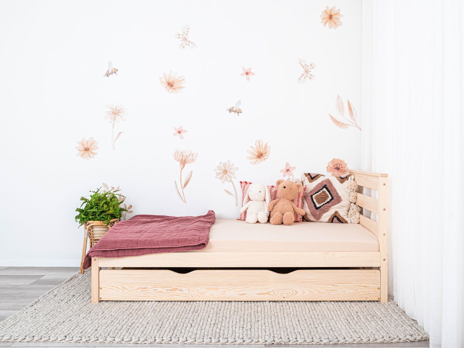 Kinderbett mit Schublade Yuki